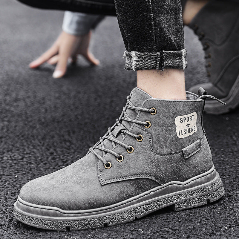 DroKorean Style Trendy High-top Men's Shoes