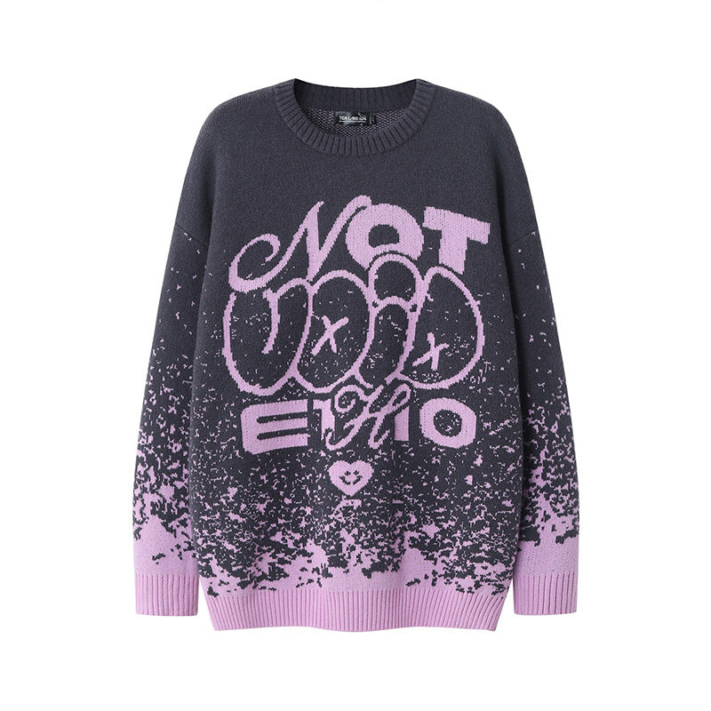 Niche Design Gradient Sweater Fashion Brand