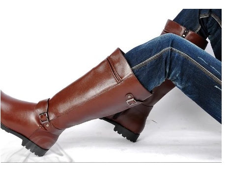 Men's High Denim Boots, Beautiful Simple and Popular Driving Boots