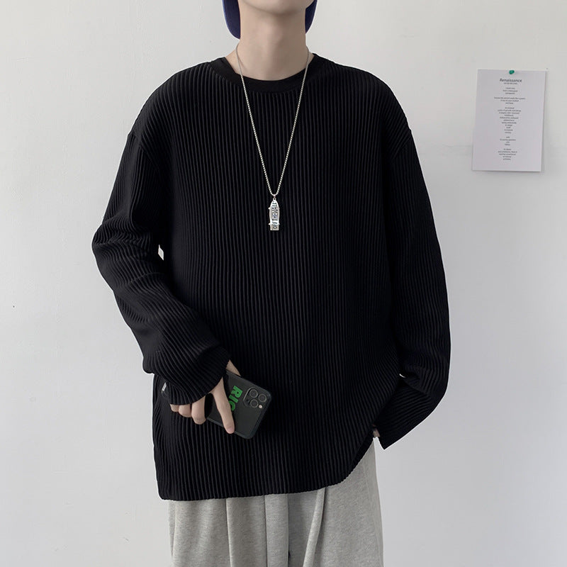 Men's Casual Trendy Striped Long-sleeved T-shirt