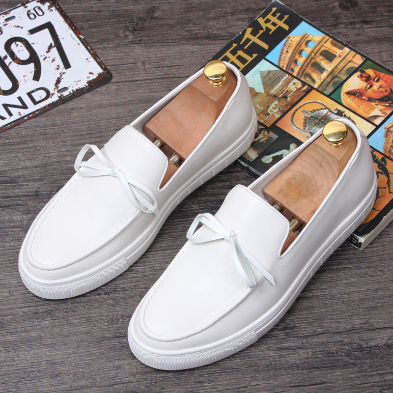Low-top Leather Loafers Casual Lazy Shoes With One Pedal