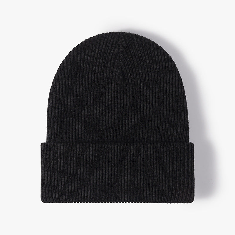Simple Warm Thick Double Layer Men's Woolen Cap