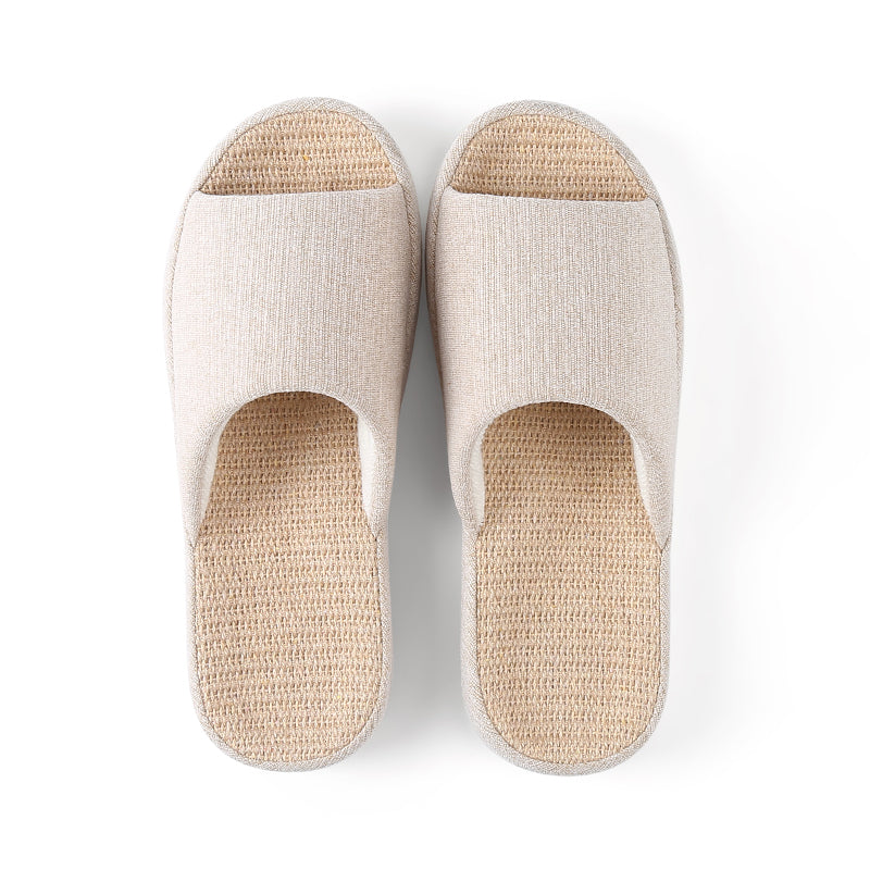 Cotton And Linen Slippers Household Four Seasons Couples Home Floor Indoor Non-Slip
