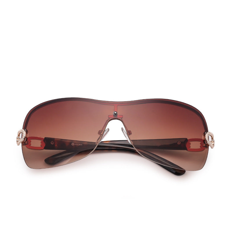Metal Fashion Chain Design Ladies Sunglasses
