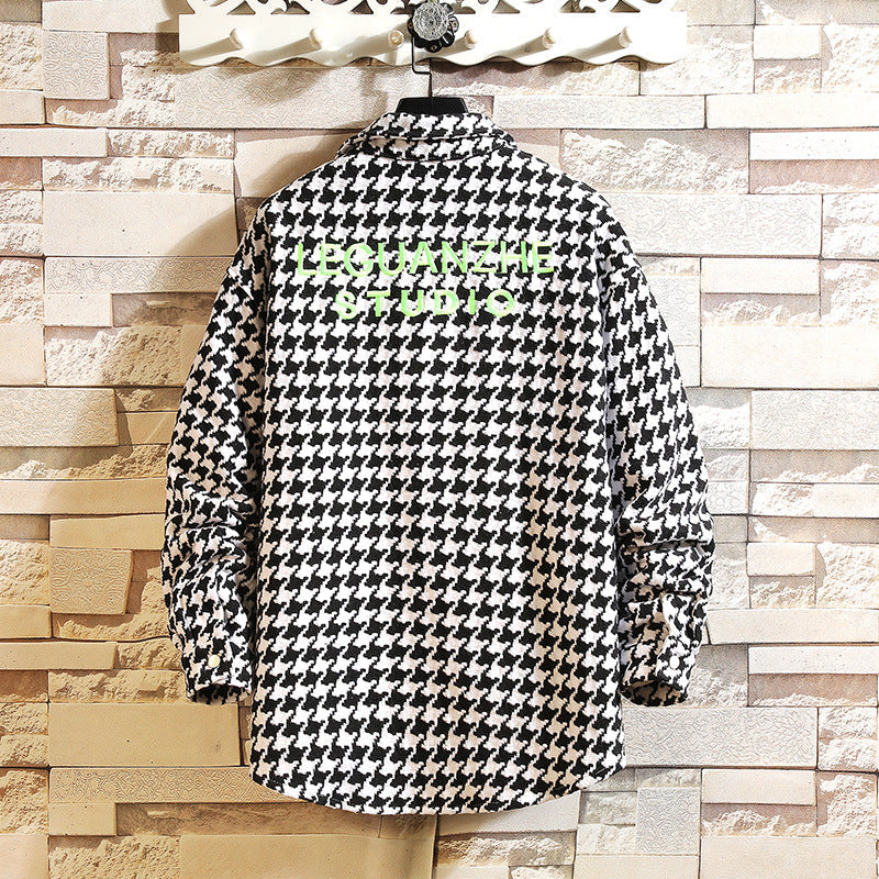 Loose Personality Men Simple flannel Jacket