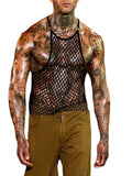 European And American Men See-through Mesh Vest