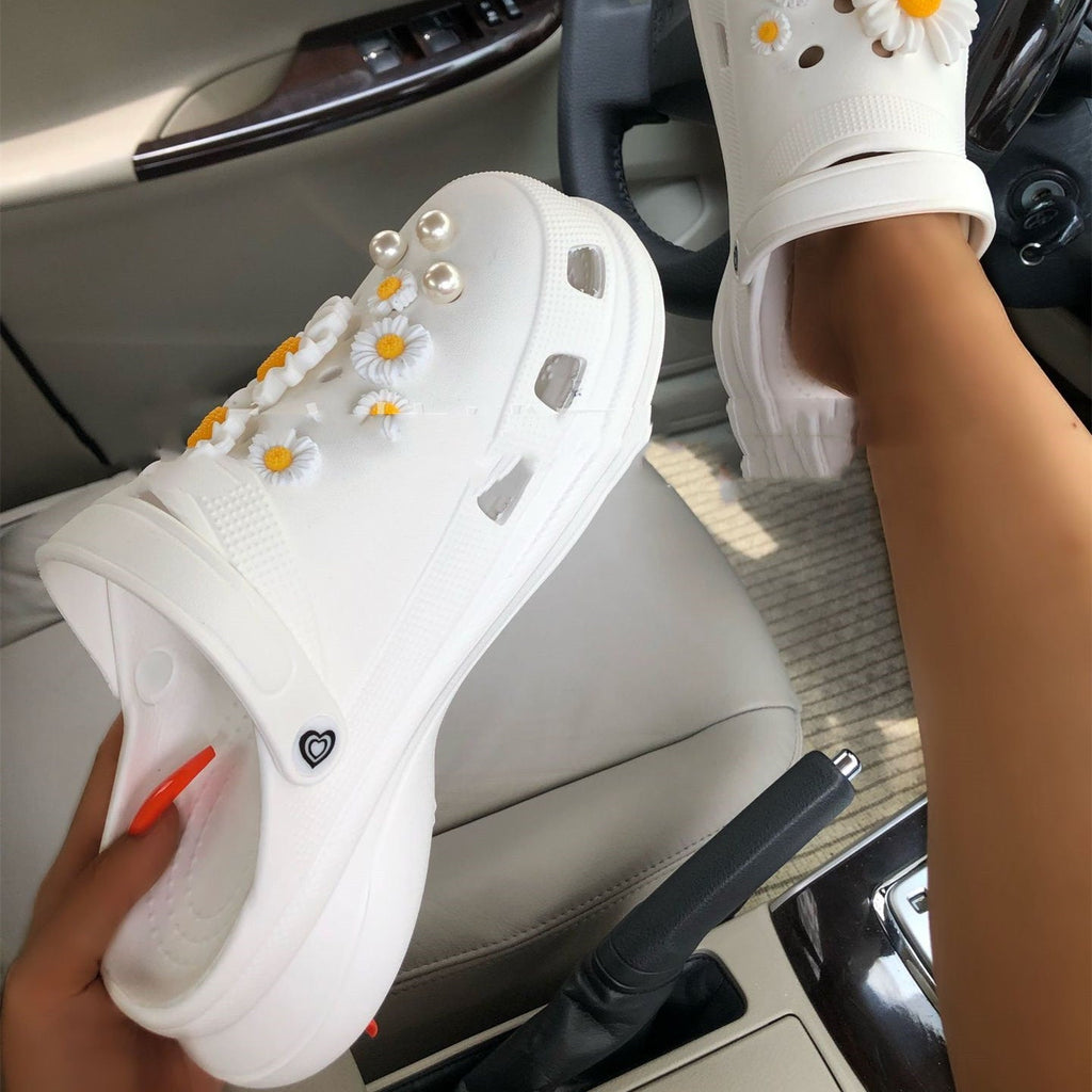 Hole Shoes Baotou Sandals Women's Wedge Heel Platform