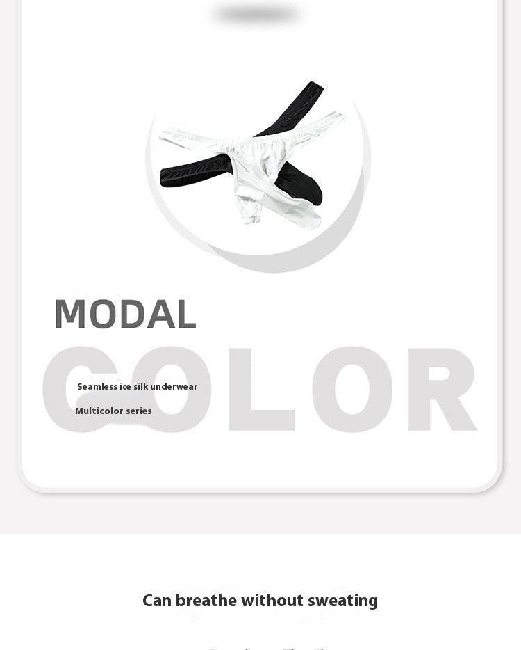 Men's Thong Elephant Nose Low Waist Breathable T-back Shorts Underwear