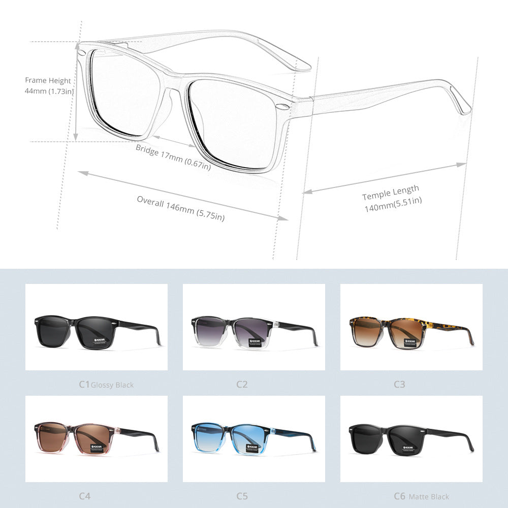 Logo-free Sunglasses Casual Square Polarized