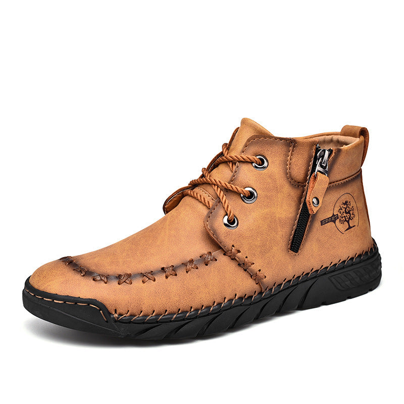 New Mid-top Men's Zipper Martin Boots