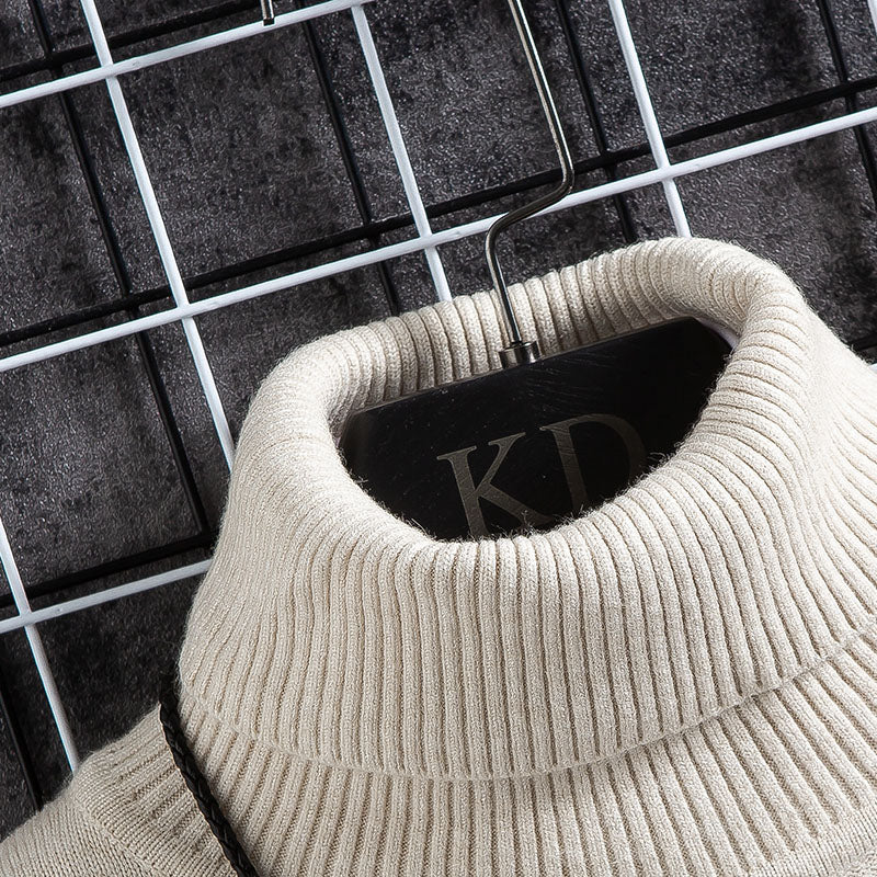 Student High Neck Pullover Knitted Sweater