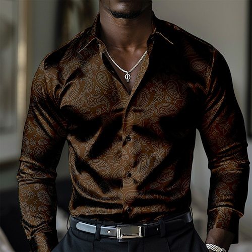 3D Polka-dot Loose-fitting Long Sleeve Printed Shirt