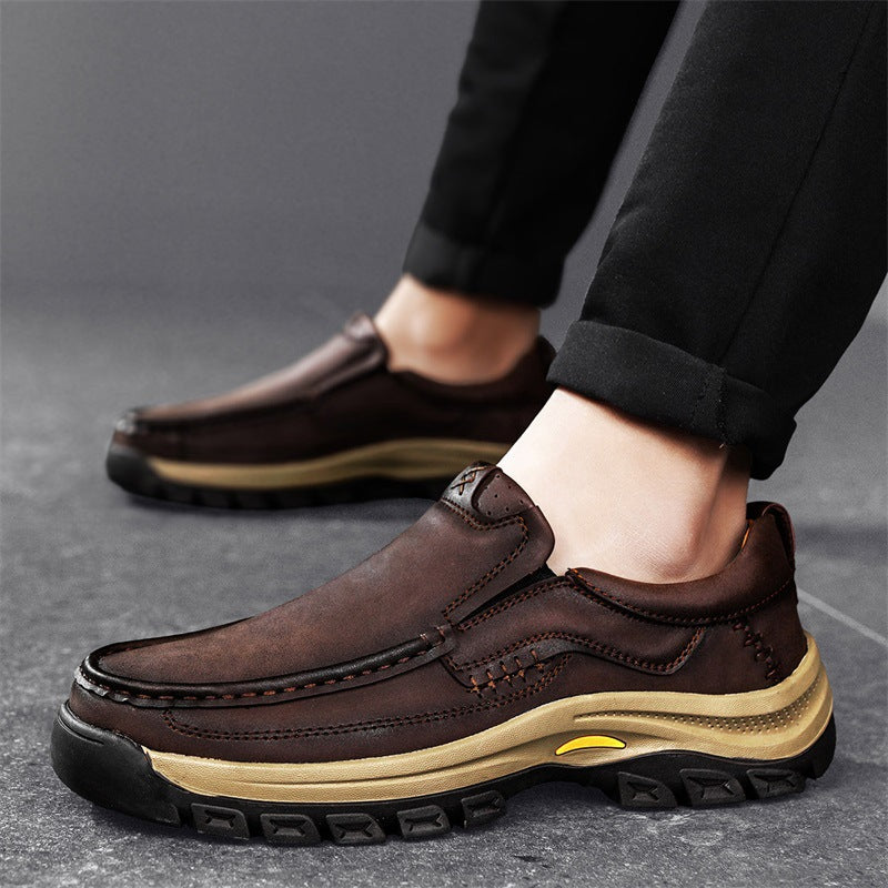 Men's Leather Shoes Thick-soled Outdoor Mountaineering