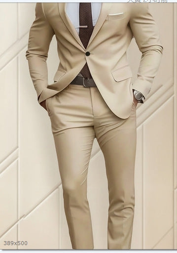 Two-piece Suit Business Professional Formal Wear Korean Slim Fit