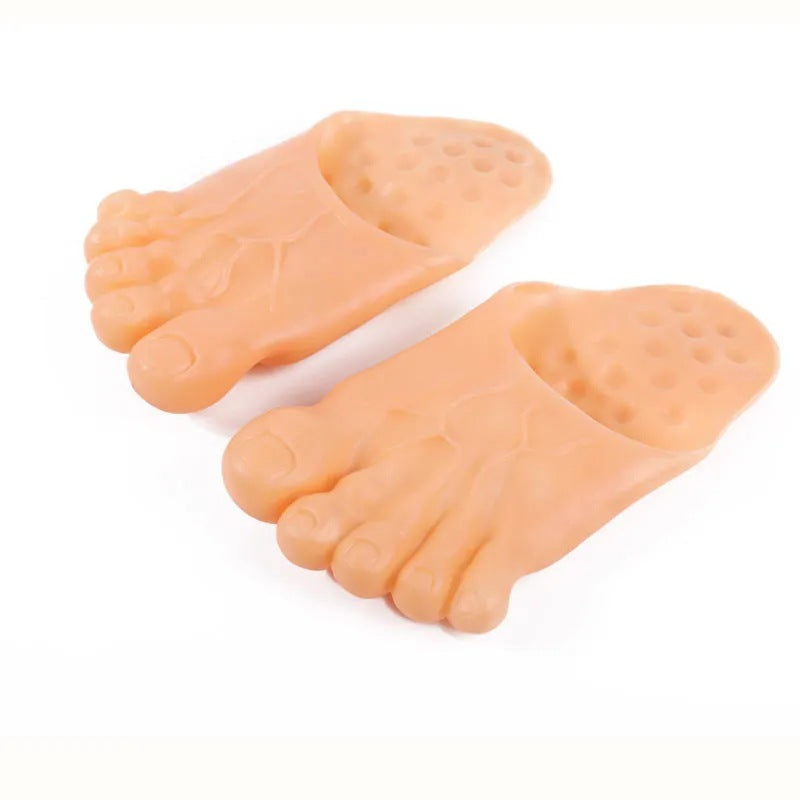 Creative Slippers Men And Women Toe Shoes Bigfoot Shoes People