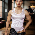 Fashion Sleeveless Sexy Suspenders Top Tight Stretch Vest Men