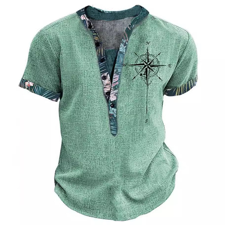 European And American 3D Printed Shirt