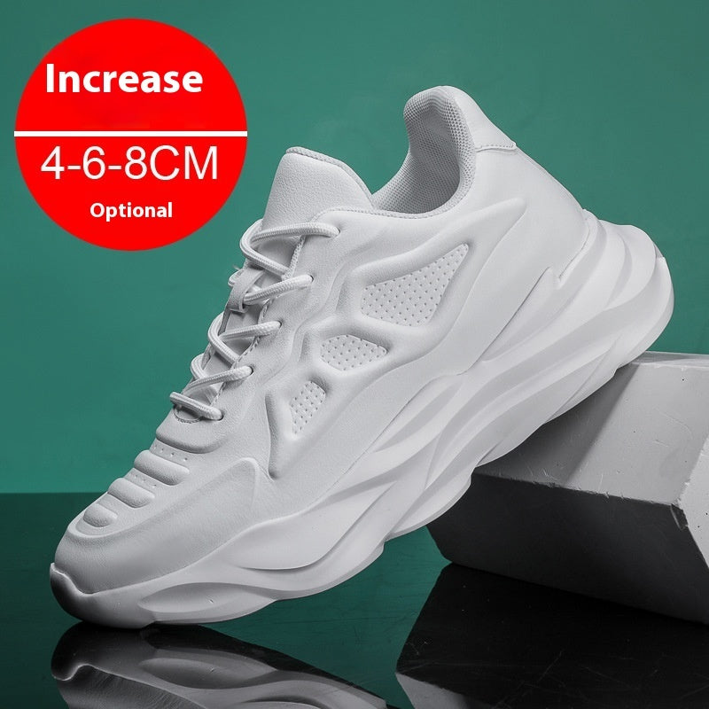 Summer New Invisible Height-increasing Shoes Men's 8CM Breathable Clunky Sneakers