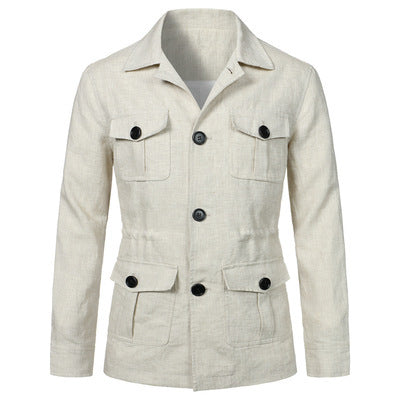 Linen Jacket British Retro Gentry