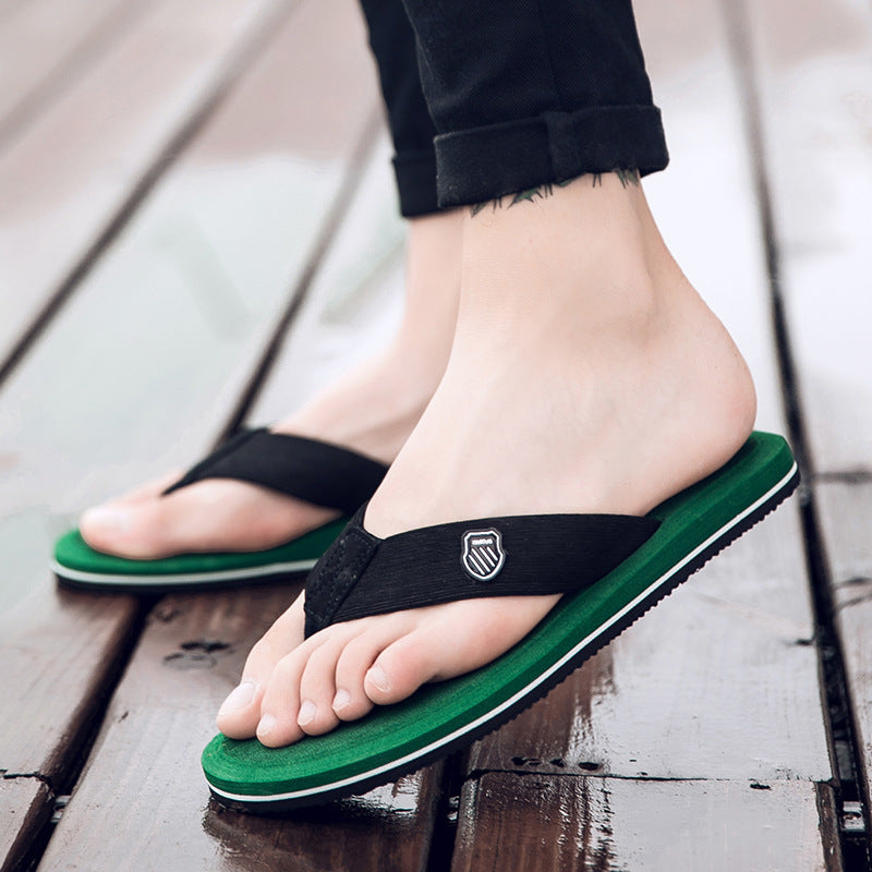 Summer Korean Style Tide Slippers Non-slip Flops Large Size Platform Sandals And Slippers Outdoor Beach Shoes