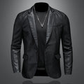Suit Men's Leather Coat Casual Korean Style
