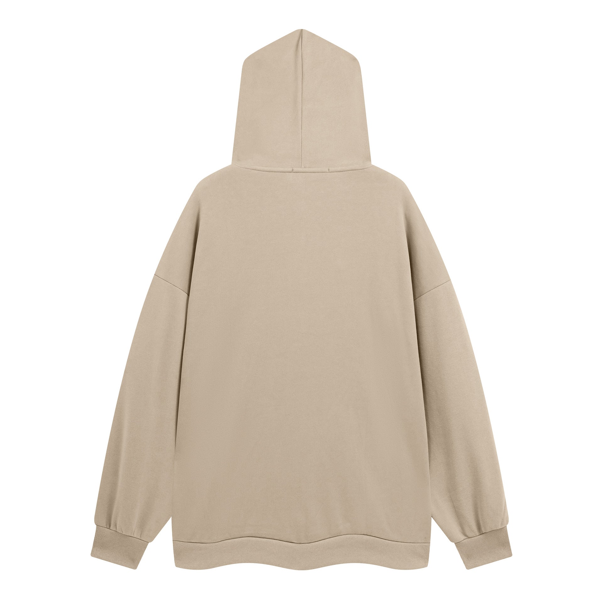 Autumn And Winter Metal Design Four Awn Star Plus Velvet Thickened Hooded Sweatshirt