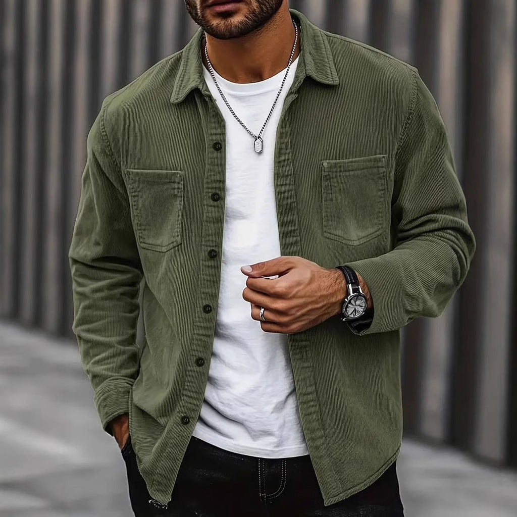 Corduroy Long Sleeve Casual All-matching Shirt