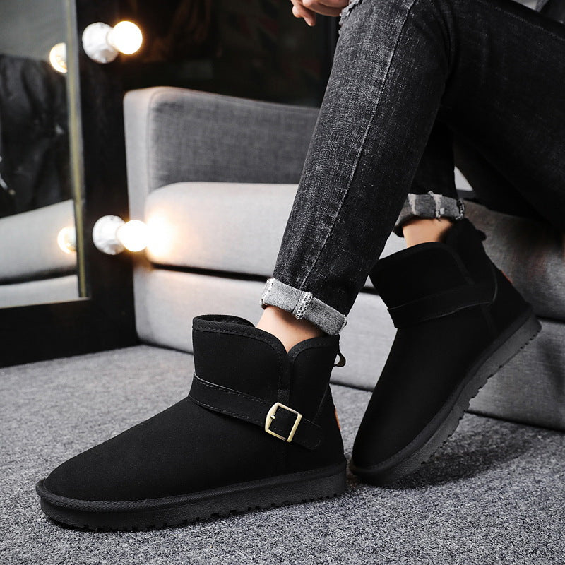 Thickened Warm Bread Shoes Plus Velvet Leisure Short Tube Cotton