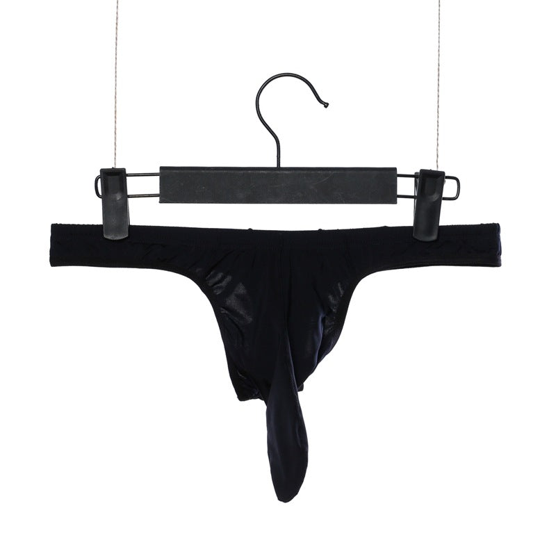 Men's Thong Elephant Nose Low Waist Breathable T-back Shorts Underwear