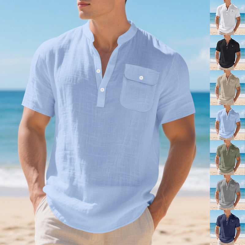 Summer American Linen Men's shirt