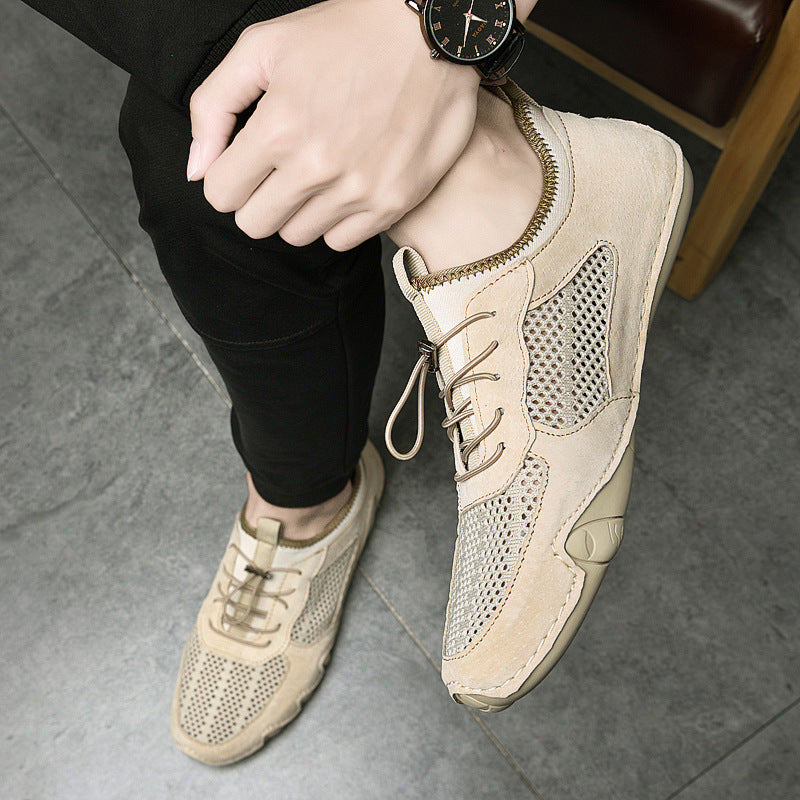 Breathable Slip On Driving Leather Shoes Men's Casual Shoes