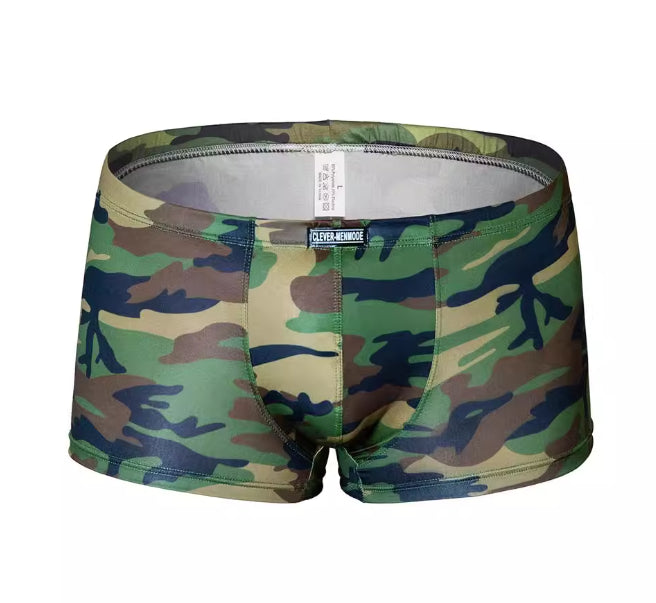 Men's Fitness Exercise Camouflage I-shaped Vest Boxers Suit