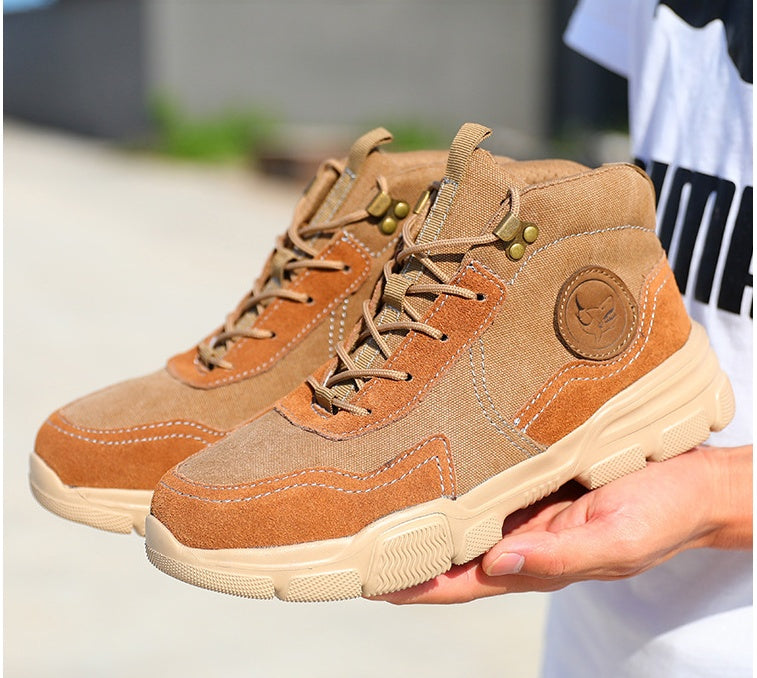 Casual Labor Insurance Men's Steel Breathable Comfortable High-top Safe Work Protective Shoes