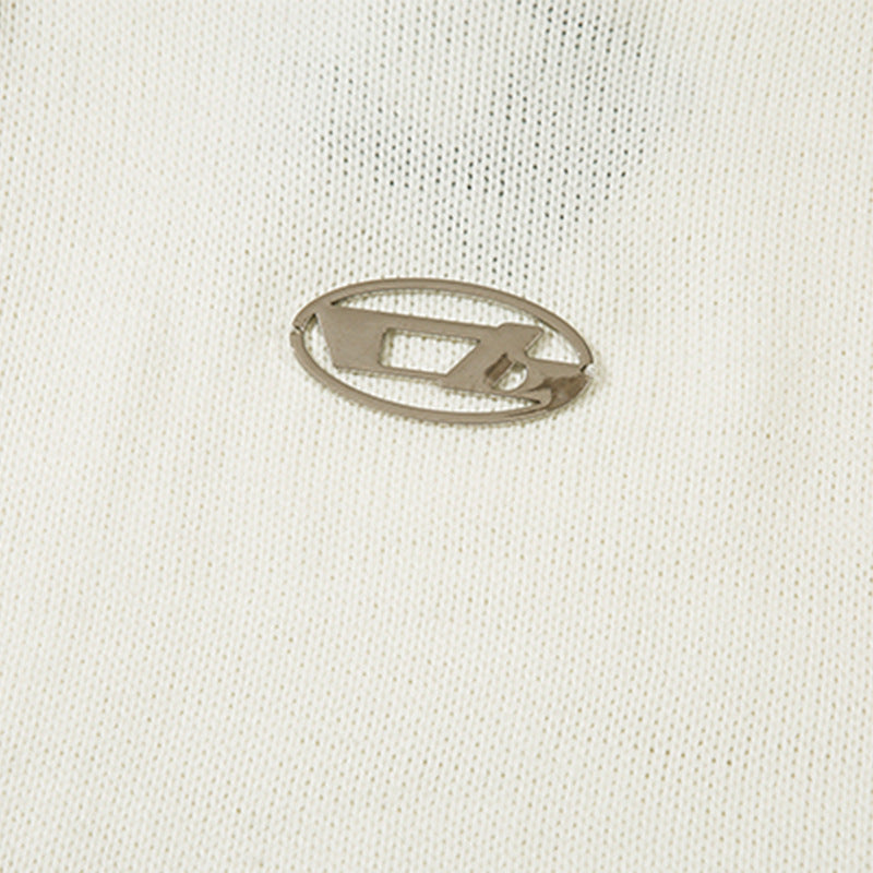 Men's High Street Niche Design Two-way Zipper Patchwork Round Neck Sweater