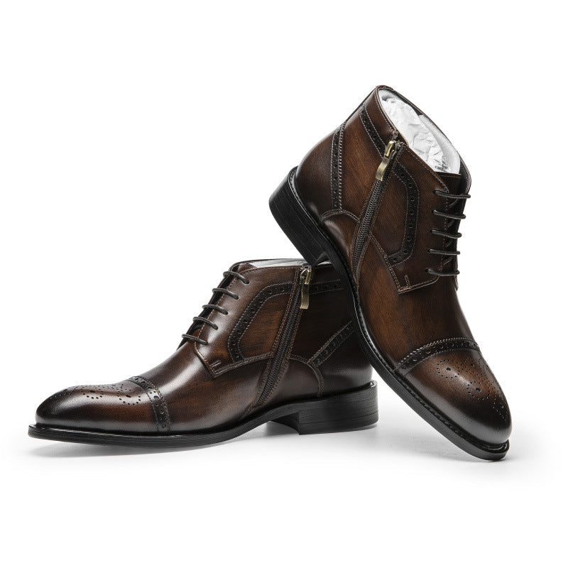 Men's Business Suit Leather  Boots