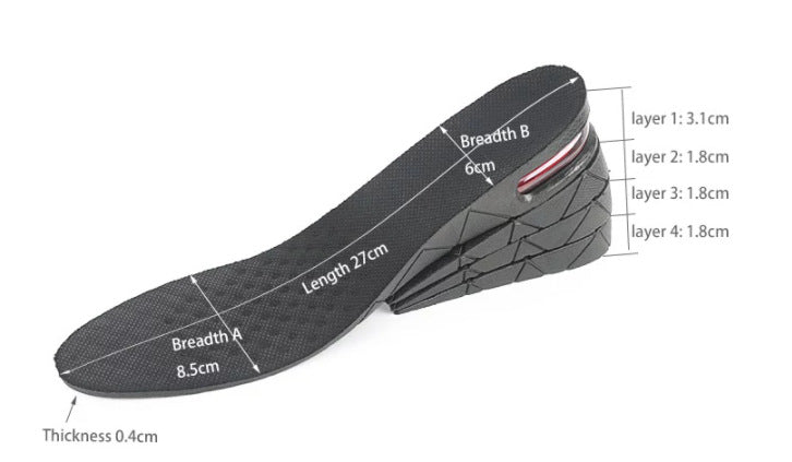 Air Cushion Heightening Insole, Invisible Inner Heightening Pad