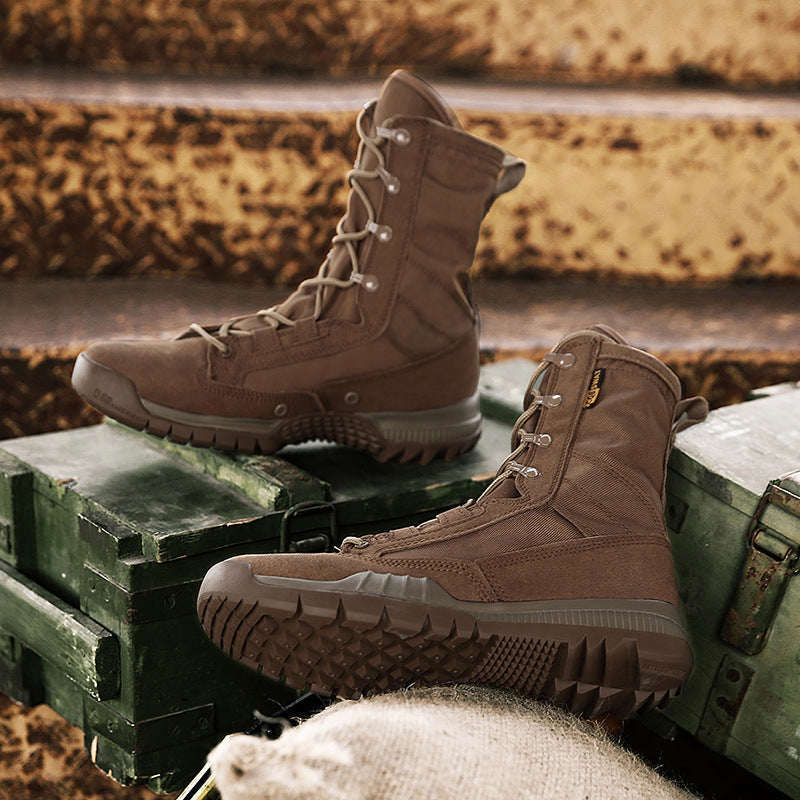 Light And Breathable High-top Cross-border Large Size Combat Boots