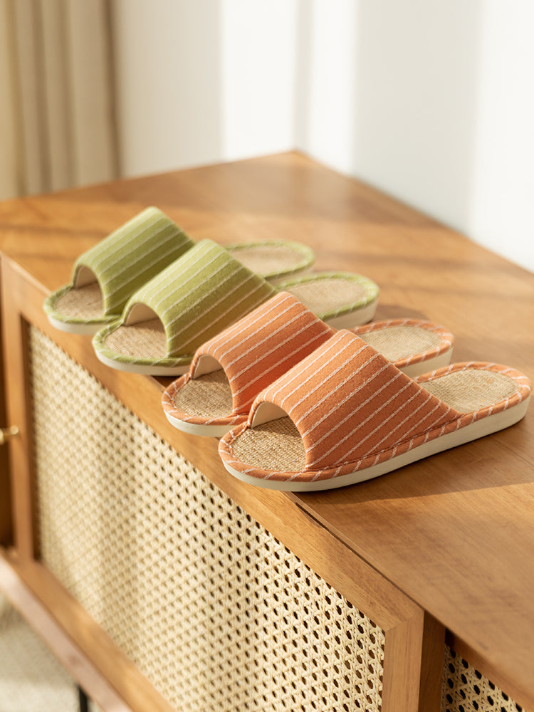 Cotton Linen Slippers Spring And Autumn Fabric Deodorant Home Indoor Non-Slip Home