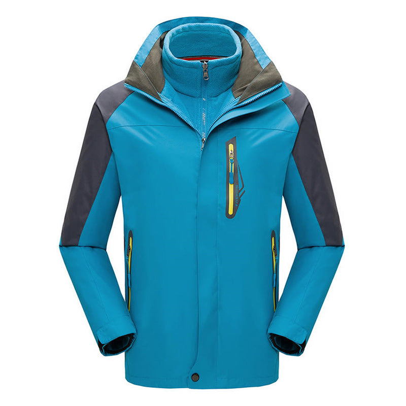 Winter Fleece-lined Thickened Three-in-one Shell Jacket Outdoor Windproof Waterproof Mountaineering Suit