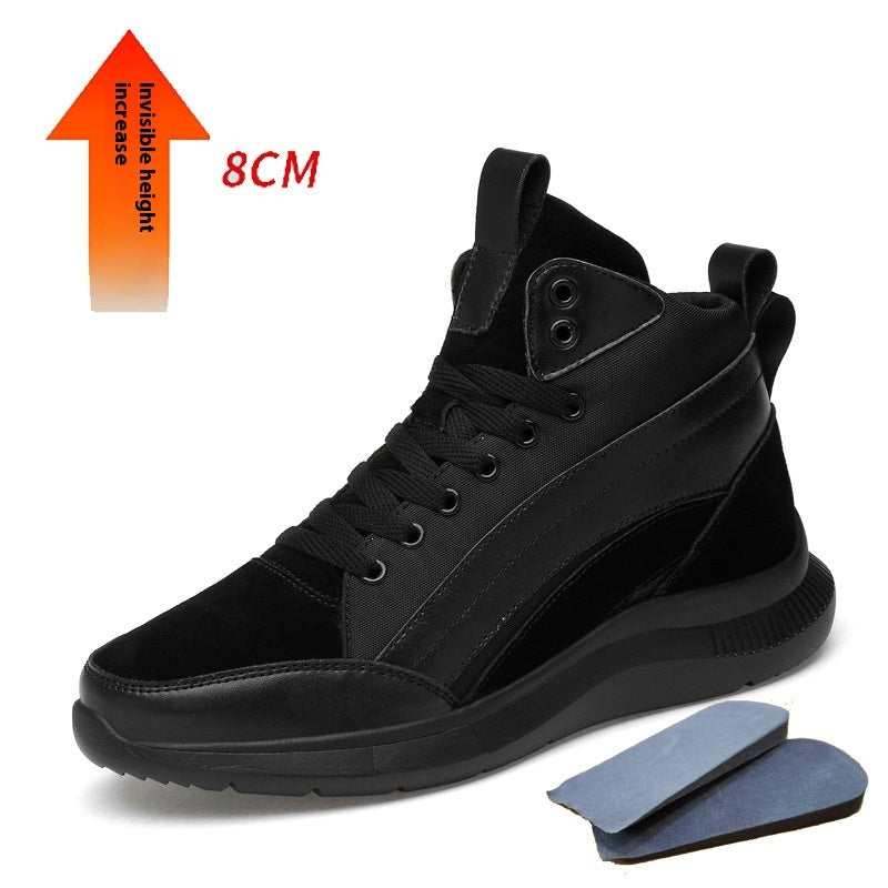 Height Increasing 6 Autumn And Winter Invisible Height Increasing Insole 8CM Men's Shoes