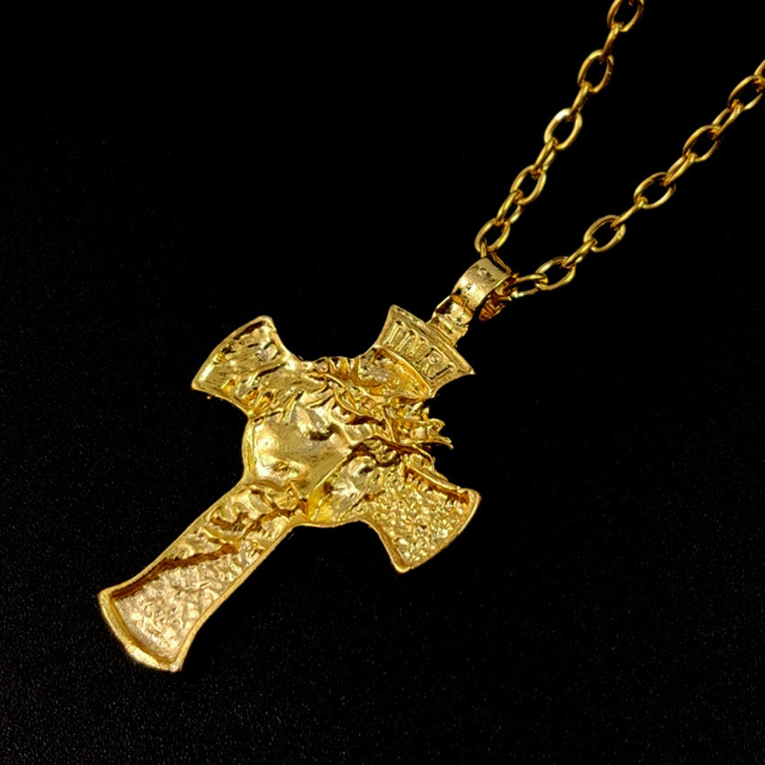 Thorns Jesus Cross Necklace For Men