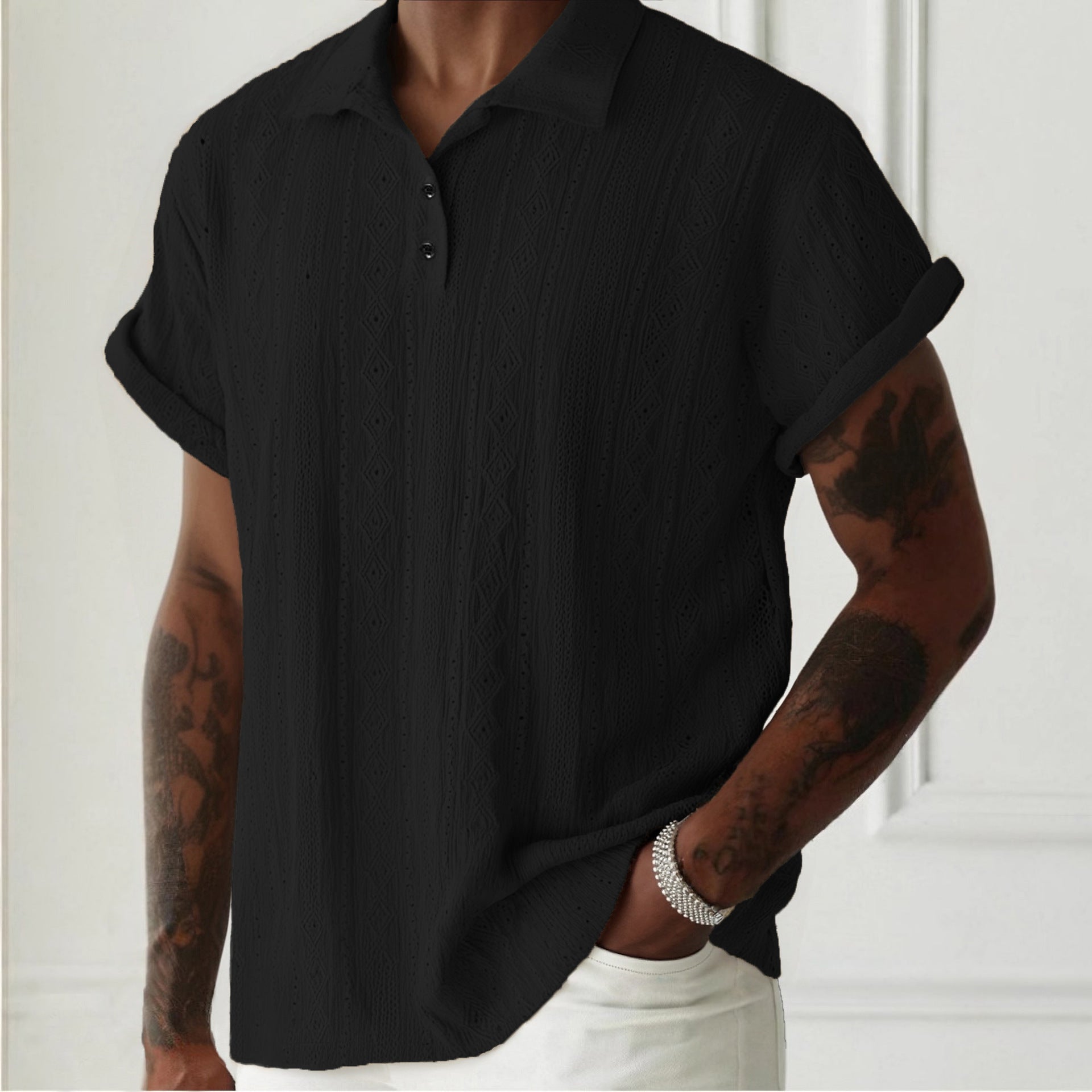 Men's Breathable Hollow-out Lightweight Casual Top