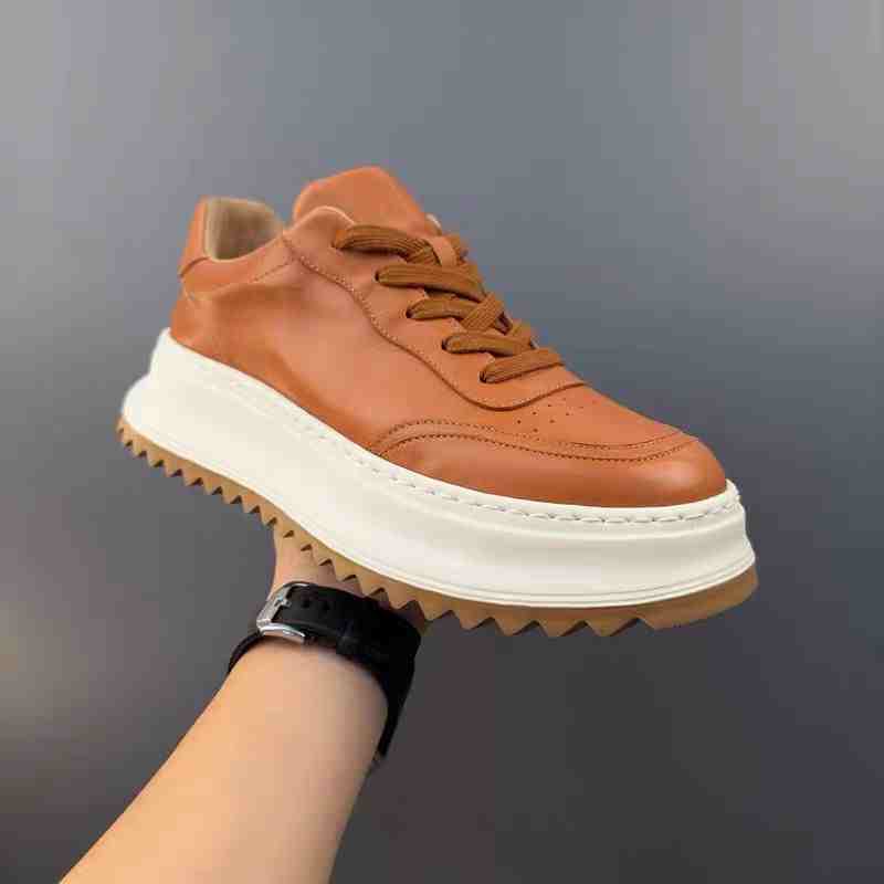 Leather White Shoes Male Retro Casual Shoes