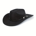 Western Cowboy Hat Woolen Hat Big Brim