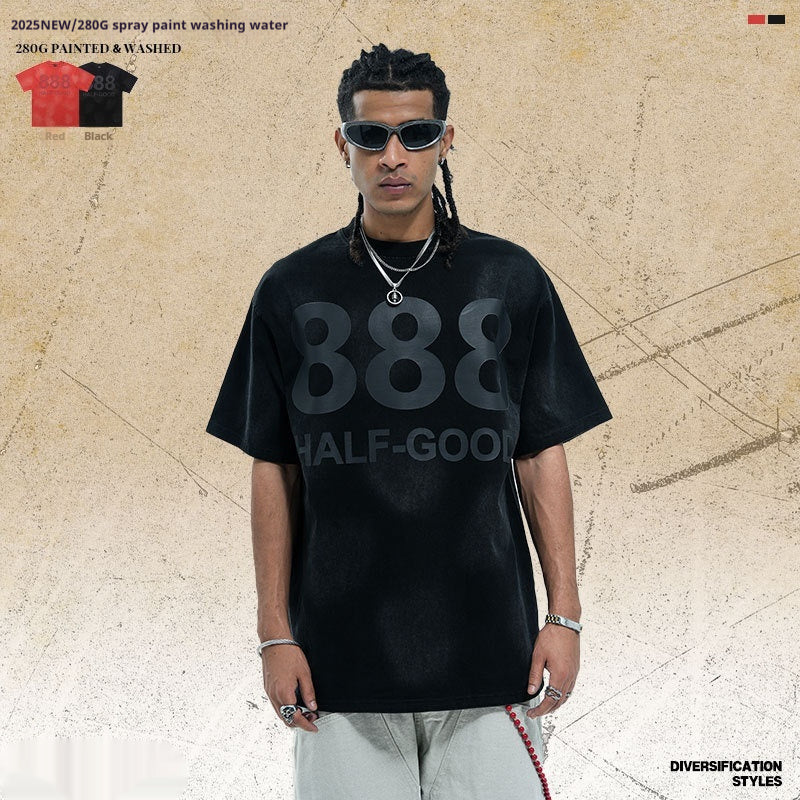 Digital Printing Men's Short-sleeved T-shirt New Men's Summer