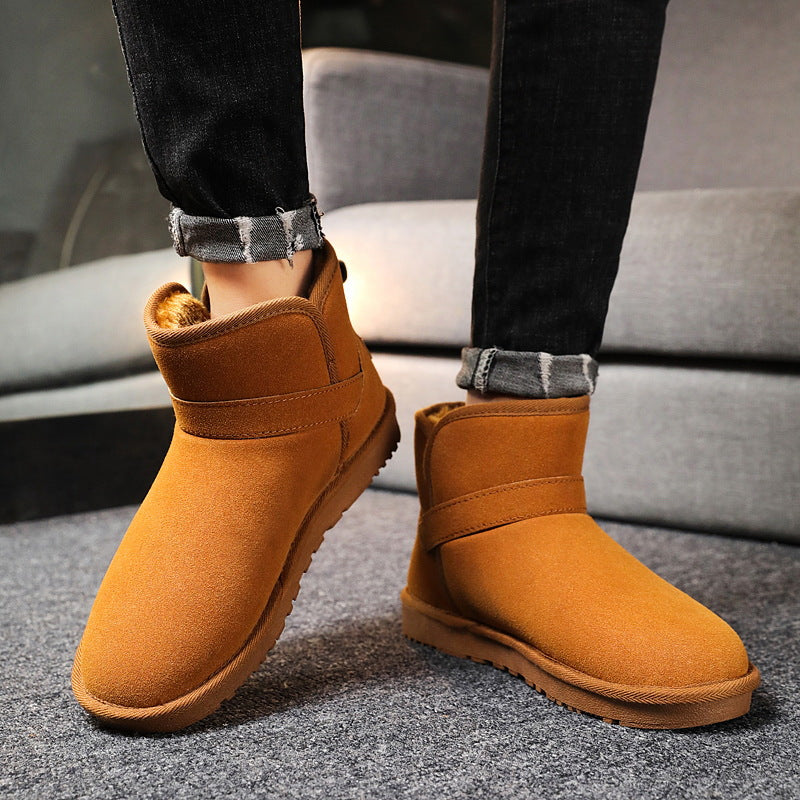 Thickened Warm Bread Shoes Plus Velvet Leisure Short Tube Cotton