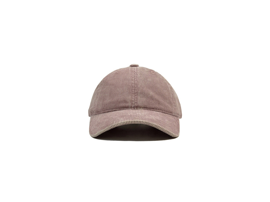 Retro Solid Color Corduroy Cap For Men And Women