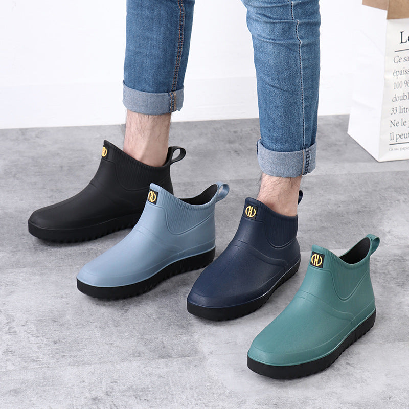 New Fashion Waterproof And Non-slip Men's Short Rain Boots
