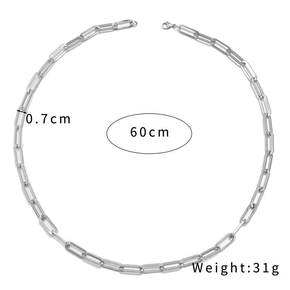 Titanium Steel Men Hip Hop Cold Wind Necklace