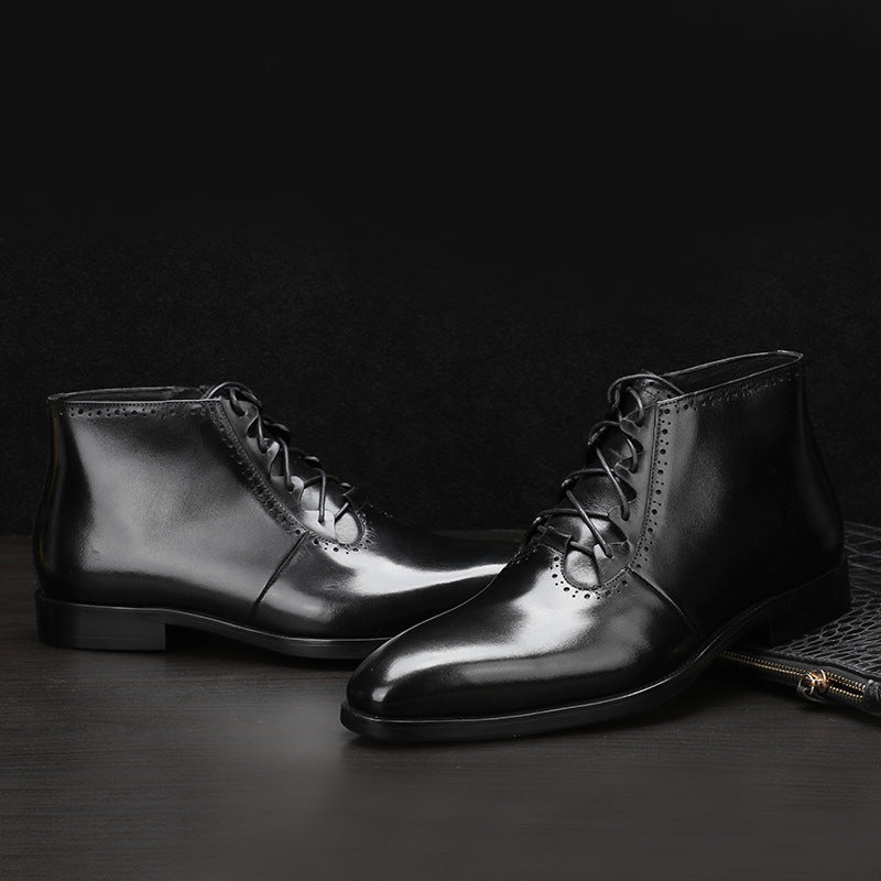 Men's High Top Martin Boots In Autumn